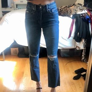 Good American Straight Cropped Jeans